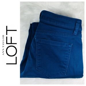 LOFT TURQUOISE MODERN STRAIGHT LEG JEANS